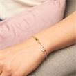 14-karaats gouden id armband met klaverblad