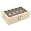 Horlogekast cordoba beige leer voor 10 horloges