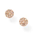 Earrings stainless steel rose gold zirconia