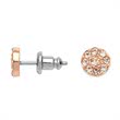 Earrings stainless steel rose gold zirconia