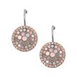 Val mosaic earrings in stainless steel mother-of-pearl bicolour