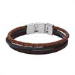 Leather bracelet with 3 strands