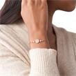 Ladies bracelet disc mother of pearl stainless steel rosé