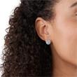 Mozaïek oorstekers voor dames van roestvrij staal met paarlemoer