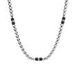 Black marble stainless steel men's necklace