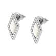 Ladies be iconic ear studs in stainless steel with mother-of-pearl