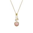 Ladies necklace sutton in gold-plated stainless steel, mother-of-pearl