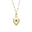 Teardrop engraved necklace in stainless steel, mother-of-pearl, IP gold