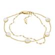 Teardrop bracelet in gold-plated stainless steel with mother-of-pearl