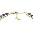 Bracelet with synth. lapis lazuli, stainless steel, gold
