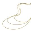 Dreireihige Damenkette aus Edelstahl, IP Gold