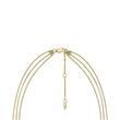 Dreireihige Damenkette aus Edelstahl, IP Gold