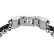 Men's bracelet harlow linear in stainless steel, leather