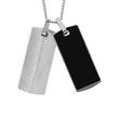 Harlow engraving necklace in stainless steel with dog tag pendants