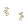 Ladies stud earrings all stacked up, gold-plated stainless steel