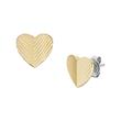 Harlow Hearts stud earrings in stainless steel, IP gold