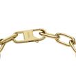 Engraving bracelet with stainless steel heart lock, gold-plated