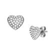 Sadie Glitz Heart stud earrings in stainless steel, crystals