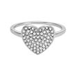 Sadie Glitz Heart ring in stainless steel with crystals