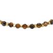 Ladies' bracelet in gold-plated stainless steel with tiger's eye