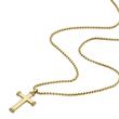 Cross necklace for men in gold-plated stainless steel