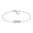 Infinity bracelet for ladies in sterling silver, zirconia