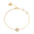 Gold-Plated Stainless Steel Bracelet With Crystal, Engravable