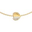 Bracelet With Engravable Heart In Stainless Steel, Gold Plated
