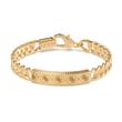Men's Id Bracelet In Stainless Steel, Gold Plated
