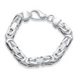 Pulsera bizantina para hombre en plata 925, 10 mm