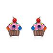 Ear studs for children muffin with cherry