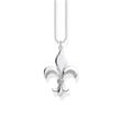 Silver necklace with lily pendant