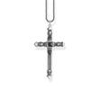 Blackened sterling silver necklace with cross pendant