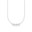 Necklace in 925 sterling silver with white zirconia