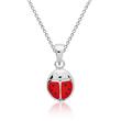 Ladybug necklace sterling silver