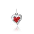 Kinderhanger 925 zilver rood hart