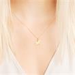 Gold necklace for children with horse pendant