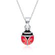 Necklace ladybird for girls made of sterling silver