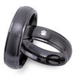 Exclusive black ceramic wedding rings scratch resistant