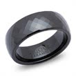 Alianzas de cerámica negra 7,5mm facetadas
