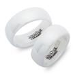 White ceramic wedding rings 8mm polished