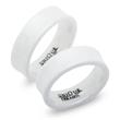 White ceramic wedding rings 7mm polished