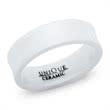 White ceramic wedding rings 7mm polished