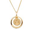 8ct gold christening necklace zirconia angel