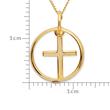 8ct gold christening chain: zirconia cross