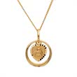 Christening necklace 8ct gold zirconia angel