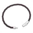 Leather bracelet 3.5mm stainless steel clasp