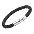 Leather bracelet 7mm stainless steel fastener