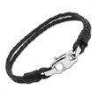 Black leather bracelet 6,5mm
