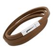 Red-brown leather strap with stainless steel clasp
